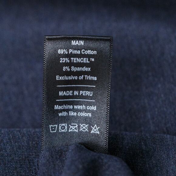 PUBLIC REC Pima Cotton Crew Neck Go To Henley Long Sleeve Gray Logo Mens Sz M - Picture 9 of 9